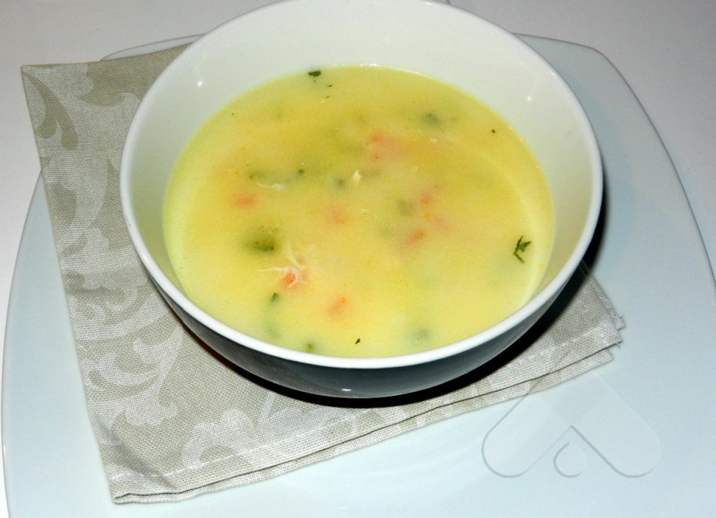 Supe pule e prere me veze dhe limon
