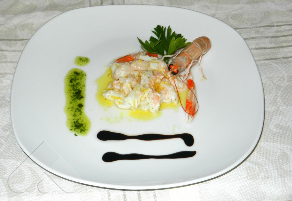 crudo di scampi