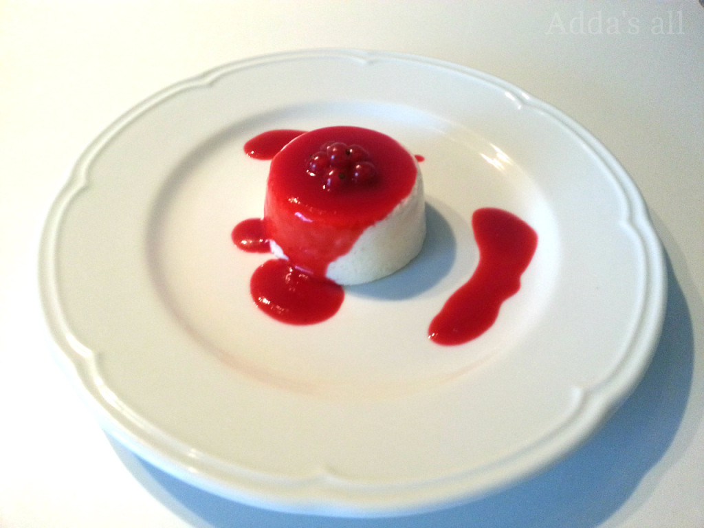 panna cotta con culis