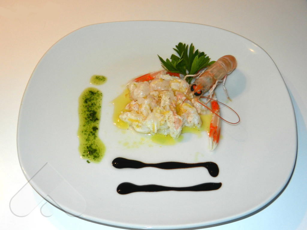 scampi crudo