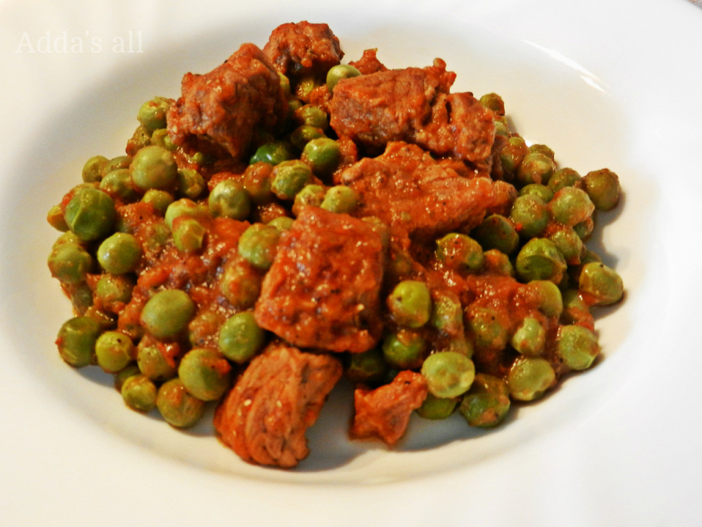 spezzatino con carne e piselli