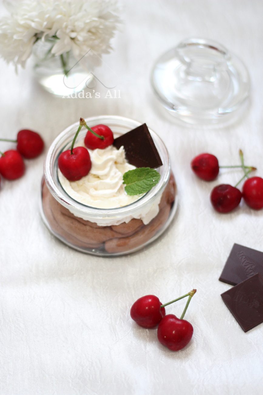 Mousse çokollate me liker Cherry